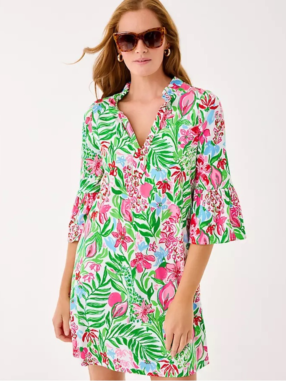 Women’s Pink & Green Floral Lilly Pulitzer dress